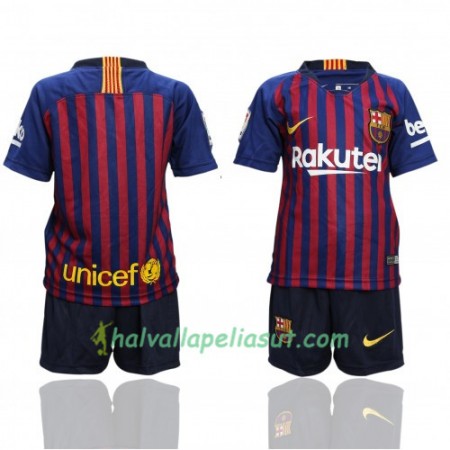 Jalkapallo Pelipaidat FC Barcelona Lasten Kotipaita 2018-2019 Lyhythihainen